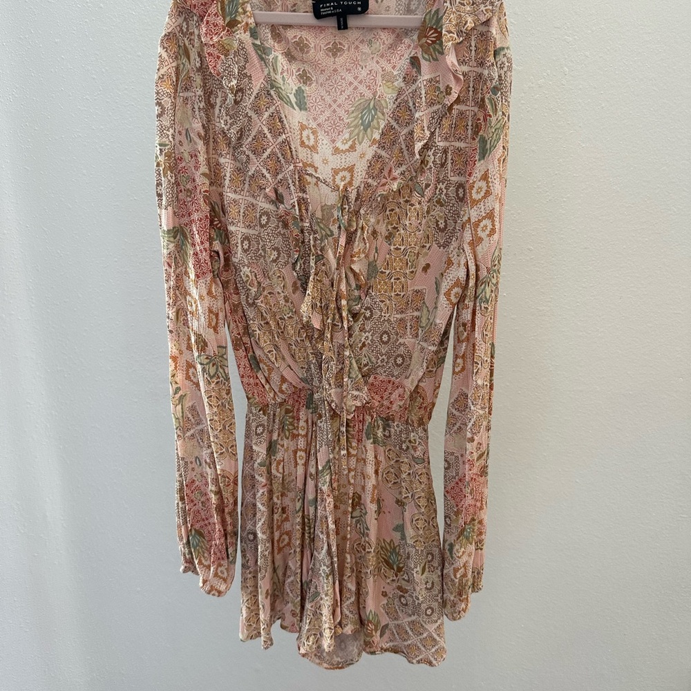 Final touch mini flora jumper romper long Sleeve